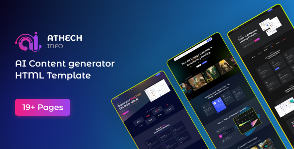 ATHECH – AI Content Generator HTML Template