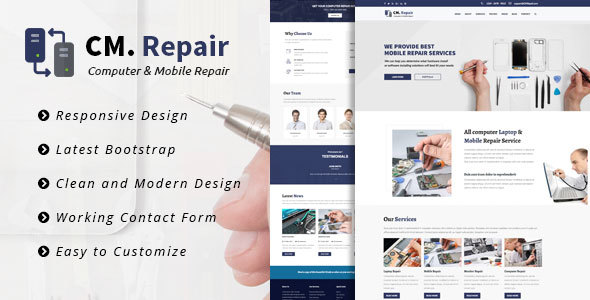 CM Repair –  Bootstrap Template