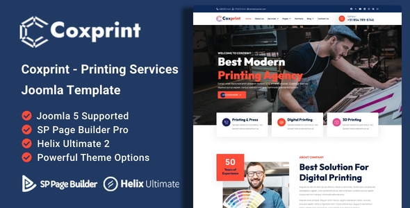 Coxprint – Printing Company & Design Services Joomla Theme