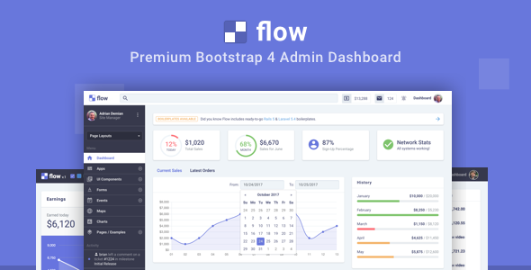 Flow Pro – Bootstrap 4 Admin Dashboard