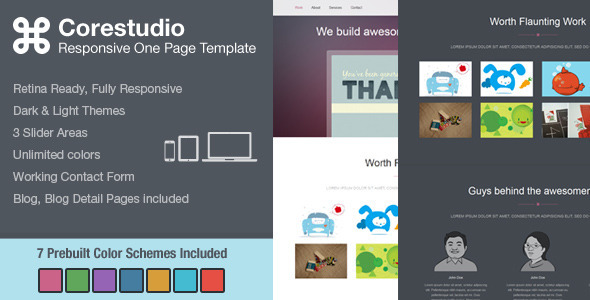 CoreStudio – Responsive One Page HTML5 Template