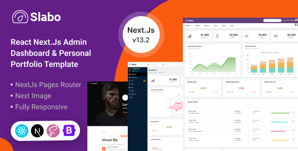 Slabo – React Next.js Admin Dashboard & Personal Portfolio Template