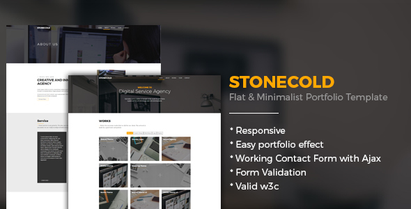 Stonecold – Flat & Minimalist Portfolio Template