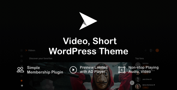 Videon – Video, Short WordPress Theme