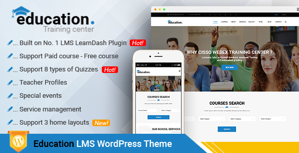 Education – LMS Responsive WordPress Theme