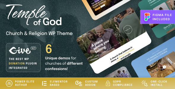 Temple of God – Religion and Church WordPress Theme