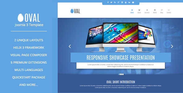 Vina Oval :: Responsive Joomla 3 One Page Template