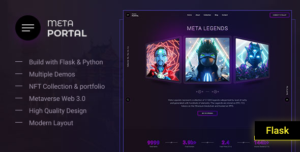 MetaPortal – Flask NFT Portfolio and Landing Page