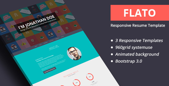 Flato – Responsive Resume JOOMLA Template