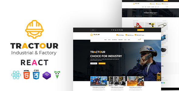 Tractour – Industrial/ Manufacturing React JS Template