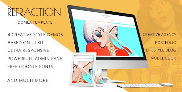 Refraction — Creative Agency and Blog Responsive Joomla Multipurpose Template with 4 Demo