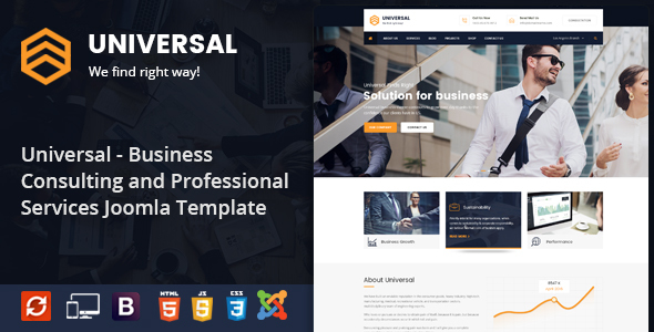 Universal – Responsive Consulting Business Joomla Template