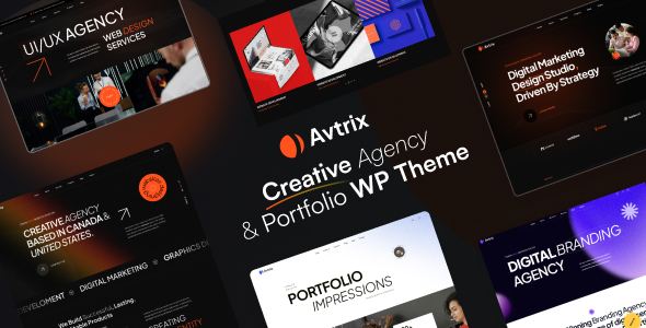 Avtrix – Creative Agency & Portfolio WordPress Theme